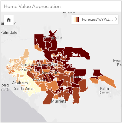 Forecast home value appreciation