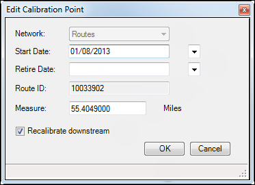 Edit Calibration Point tool