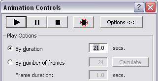 Animation Controls dialog box