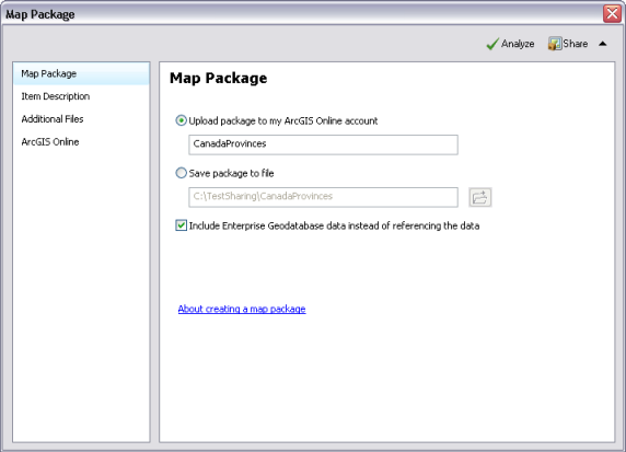 Creating a map package