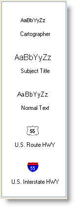Examples of text symbols
