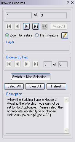 Browse Features window with features selected
