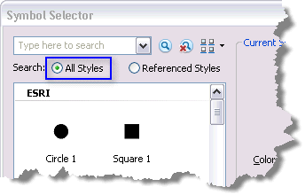 Search for symbols from all available styles Search for symbols from all available styles