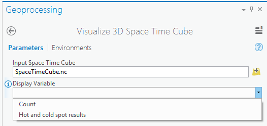 Exécuter l'outil Visualiser un cube spatio-temporel 3D