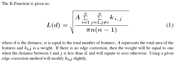 Equation de transformation de la fonction K