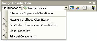 Barre d'outils Classification des images