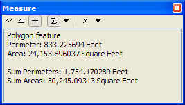 Boîte de dialogue Mesurer avec des résultats Boîte de dialogue Mesurer avec des résultats