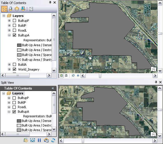 arcmap and split view windows