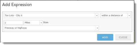 Dialog box of expression to find within a distance of Dialog box of expression to find within a distance of