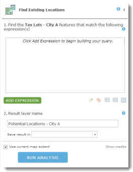 Find Existing Locations dialog box Find Existing Locations dialog box