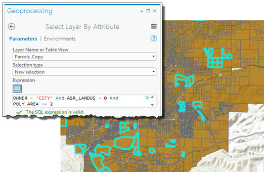 Dialog box to select layer by attribute