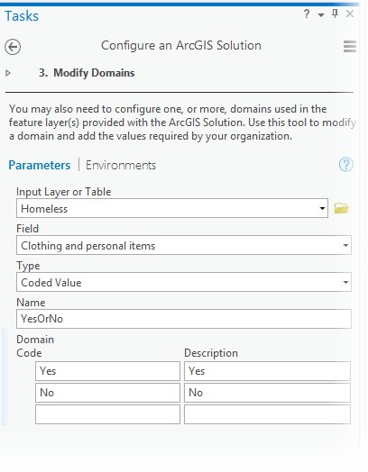 Setting the domain