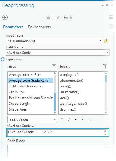 Calculate Field tool parameters