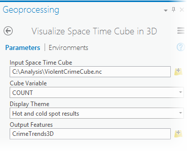 Visualize 3D tool parameters