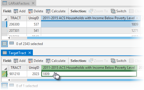 Double-click to edit a field value.