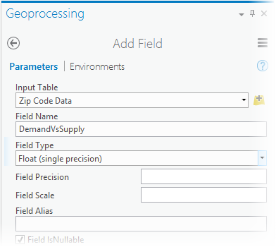 Add a new field to hold the demand versus supply values