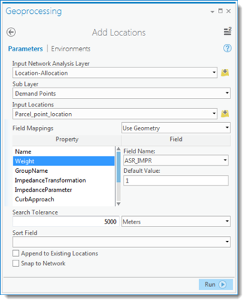 Importing demand points