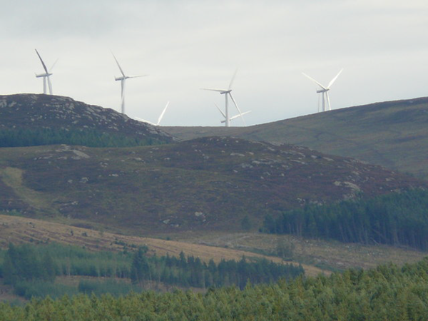 A wind farm in Scotland