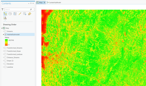 HabitatSubmodel suitability layer