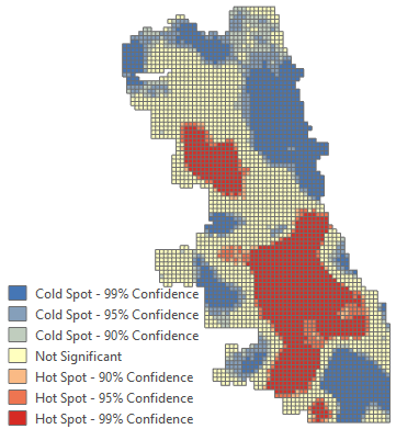 Unemployment rate hot spot map