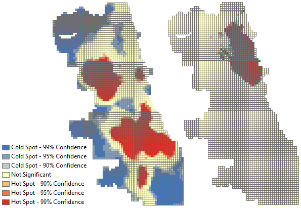 Violent crime and liquor vendor hot spot maps