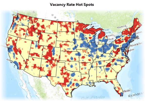 Vacancy rate hot spots