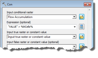 Parameter des Werkzeugs "Con"