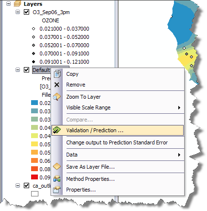 Default Kriging context menu