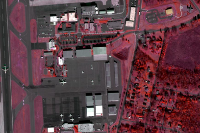 WorldView-2-Szene in Infrarot, bereitgestellt von DigitalGlobe.