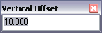 Das Dialogfeld 'Vertikaler Versatz' des Befehls 'Vertikal duplizieren'