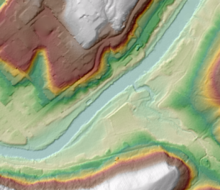 DEM – LIDAR-Oberfläche der unbebauten Erdoberfläche