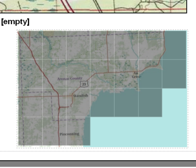 Locator-Karte mit Maskierungs-Layer vor der Bearbeitung