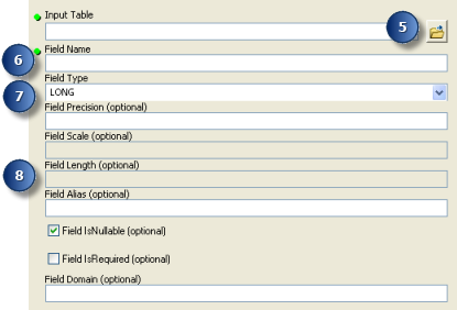 Geoverarbeitungswerkzeug "Feld hinzufügen" – UI-Schritte zum Ändern des Indexgitter-Features