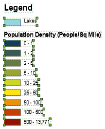 In eine Grafik konvertierte Legende