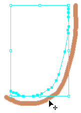 Die Geometrie wird nach der Auswahl hervorgehoben.