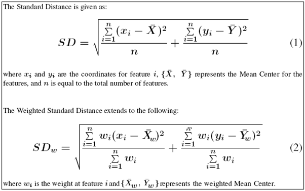 Die Mathematik hinter dem Werkzeug "Standardentfernung"