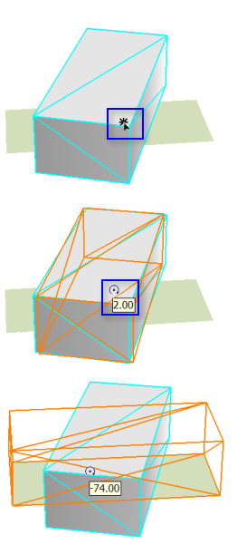 Verwenden des Werkzeugs "Drehen" im 3D-Editor