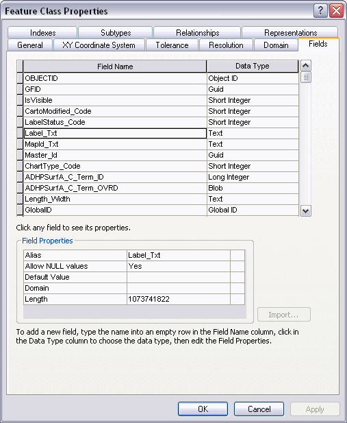 Feature Class Properties