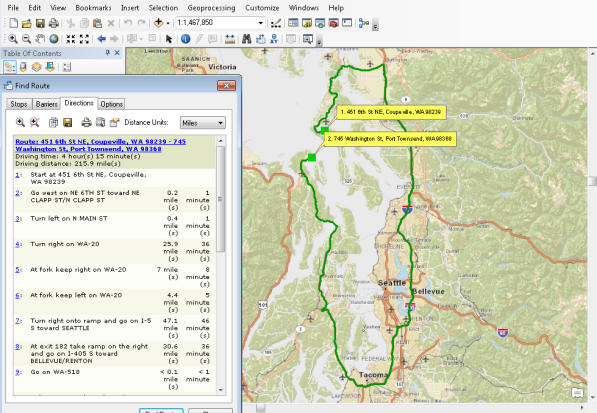 WA-Route ohne Fähre