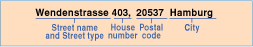 Beispiel für ein internationales Adressenformat