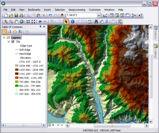 TIN-Oberfläche in ArcMap