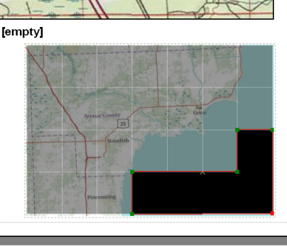 Locator-Karte mit Maskierungs-Layer bei der Bearbeitung