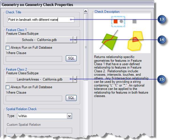 Geometry on Geometry Check Properties dialog box