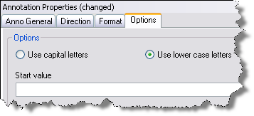 Annotation Options tab