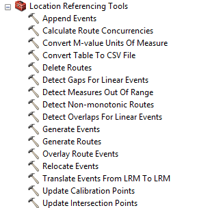 Roads and Highways geoprocessing tools