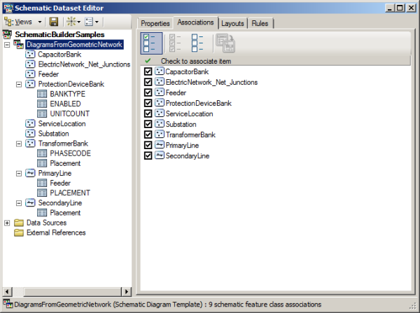 Schematic attributes under the newly created schematic feature classes