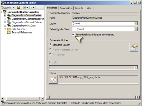 Immediately load diagram into memory option checked