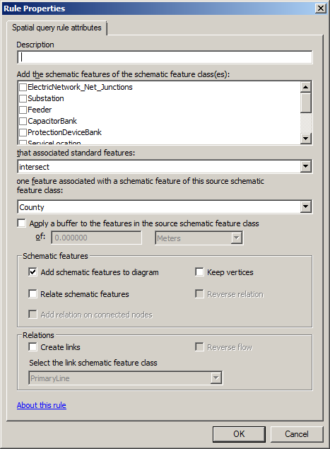 Spatial Query Rule Properties Page