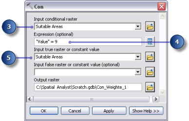 Parameter des Werkzeugs "Con"