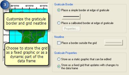 Assistent "Gitter- und Gradnetze": Erstellen von Gradnetzen
